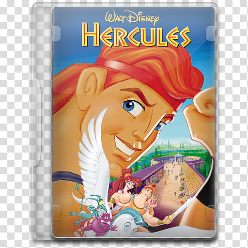 Movie Icon , Hercules (), Walt Disney Hercules DVD case art transparent background PNG clipart