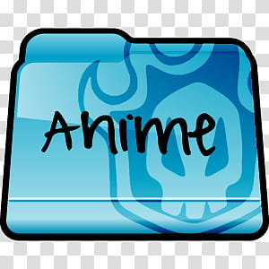 Folder Icons ICO , Anime , blue anime folder illustration transparent background PNG clipart