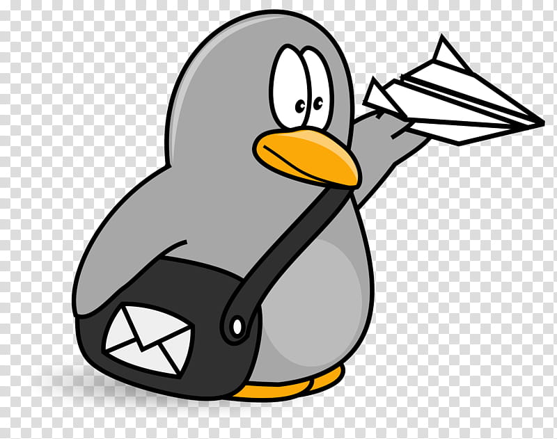Cartoon Bird, Penguin, Mail Carrier, Cartoon, Beak, Flightless Bird transparent background PNG clipart