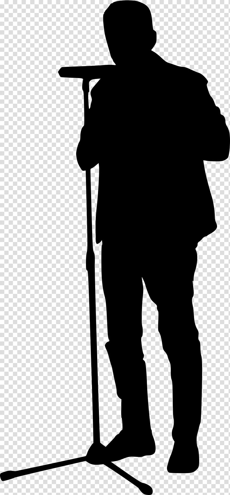 Cartoon Microphone, Silhouette, Person, Black White M, Human, Angle, Running, Behavior transparent background PNG clipart