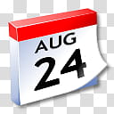 WinXP ICal, Aug  calendar page illustration transparent background PNG clipart