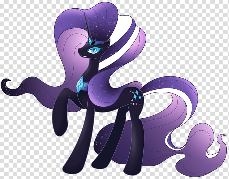 Nightmare Rarity, purple and black Little Pony transparent background PNG clipart