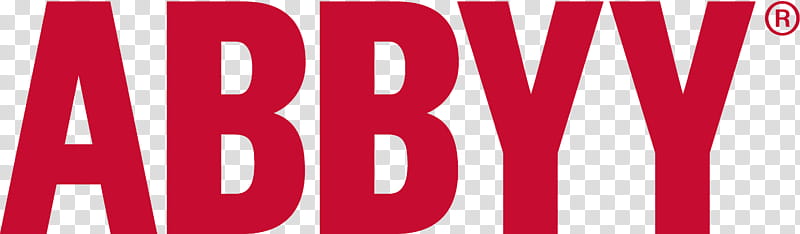 Red Banner, Logo, Abbyy, Finereader, Abbyy Usa Software House Inc, Optical Character Recognition, Computer Software, Intergator transparent background PNG clipart