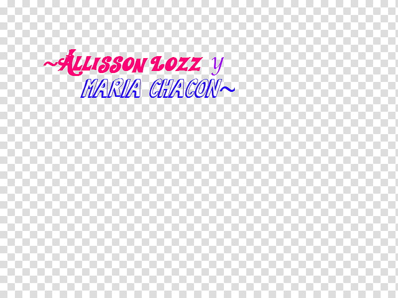 Firma Allisson Lozz Y Maria Chacon transparent background PNG clipart