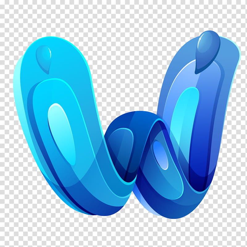 Cartoon Computer, Logo, Letter, W, Alphabet, Sort, Blue, Aqua transparent background PNG clipart