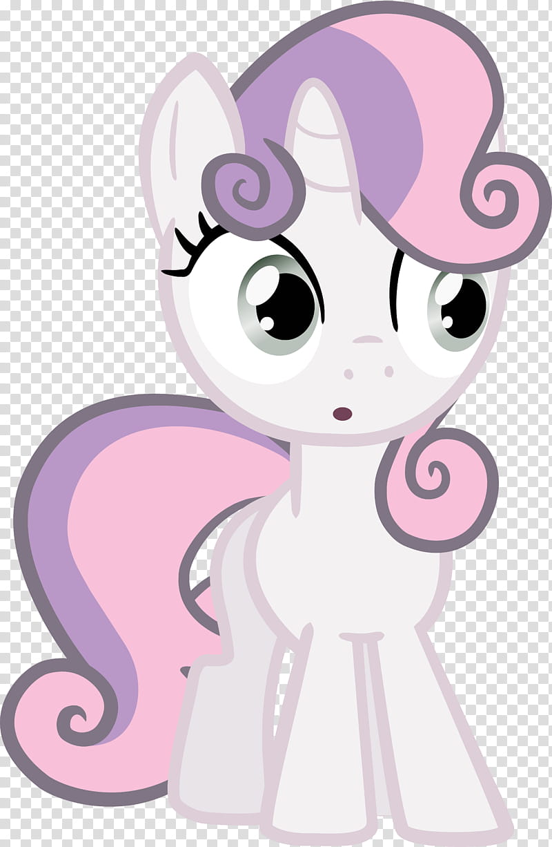 Sweetie Belle credit free , white and pink My Little Pony illustration transparent background PNG clipart