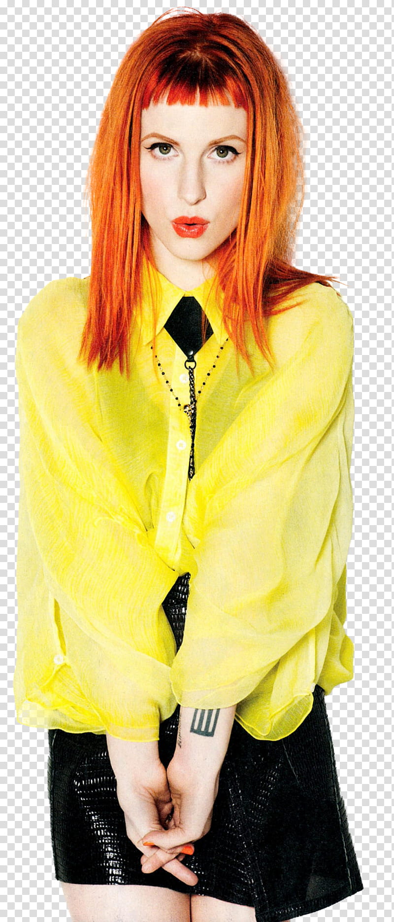 Hayley Williams Paramore render transparent background PNG clipart