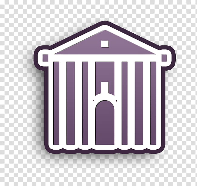 Town hall icon Urban Building icon Town icon, Logo, Line, Violet, Sign, Symbol, Signage, Label transparent background PNG clipart