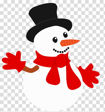 Navidad, white, red, and black snowman illustration transparent background PNG clipart
