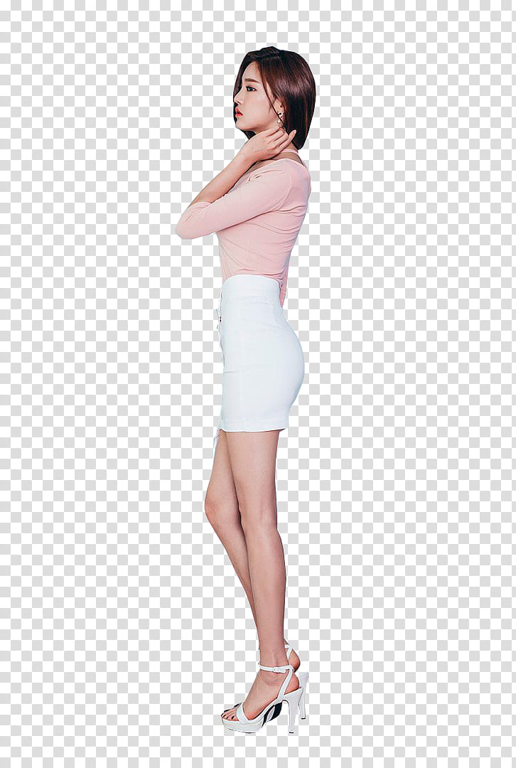 PARK JUNG YOON, woman holding her neck transparent background PNG clipart