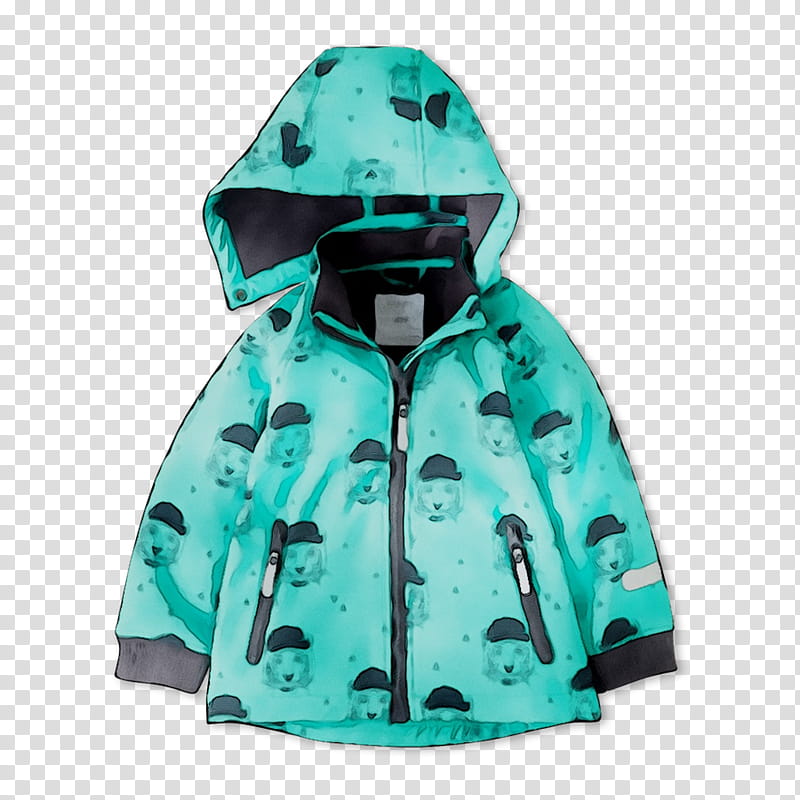 Coat, SweatShirt, Jacket, Sleeve, Hood, Clothing, Outerwear, Turquoise transparent background PNG clipart