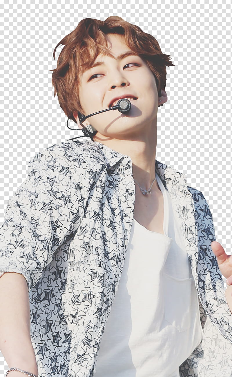 EXO Xiumin, man wearing white and black button-up sport shirt transparent background PNG clipart