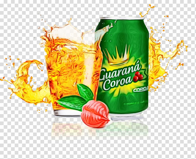 drink energy drink soft drink beverage can carbonated soft drinks, Watercolor, Paint, Wet Ink, Liquid, Guarana, Nonalcoholic Beverage transparent background PNG clipart