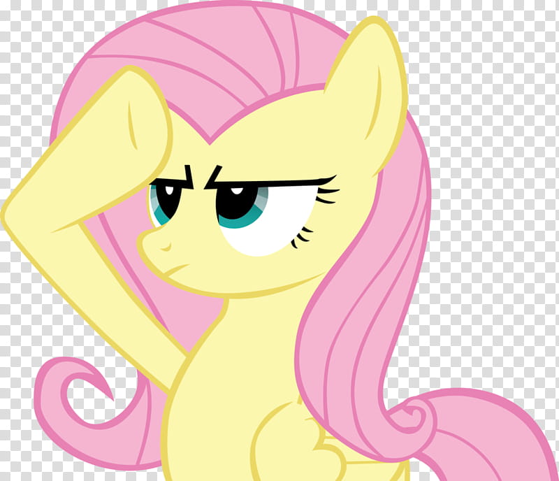 Fluttershy Salute, yellow My Little Pony transparent background PNG clipart