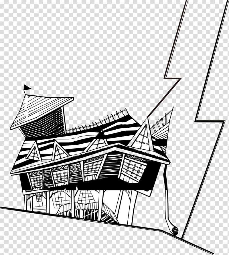 Building, Drawing, Comics, Cartoon, House, Film, Plan, Crooked House transparent background PNG clipart