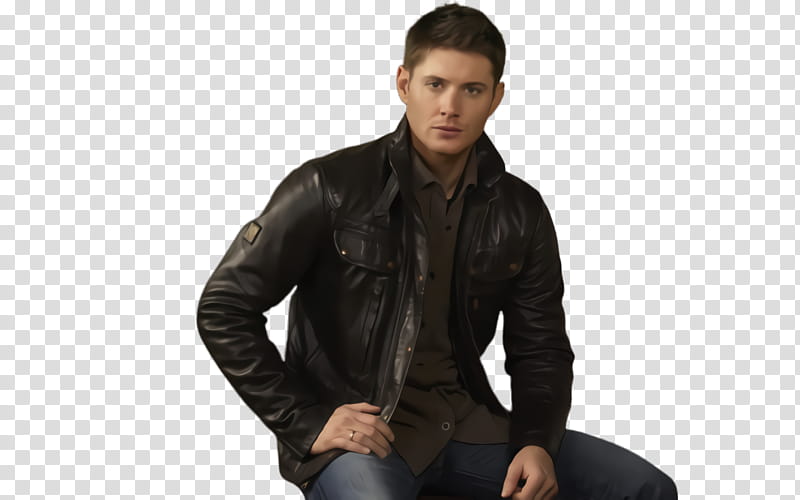 Tv, Jensen Ackles, Leather Jacket, Leather Jacket M, Highdefinition Television, Neck, Clothing, Sleeve transparent background PNG clipart