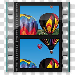 Vista RTM WOW Icon , Video, hot air balloons film transparent background PNG clipart