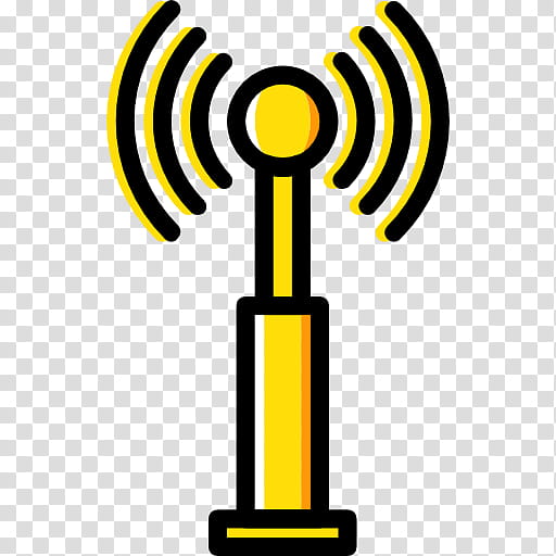 Wifi Yellow, Signal, Line, Area transparent background PNG clipart