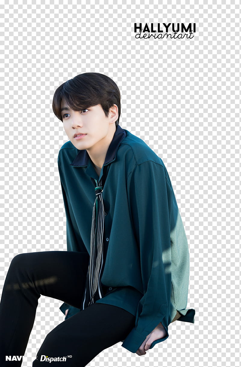 JungKook BTS TH ANNIVERSARY, man wearing blue jacket transparent background PNG clipart