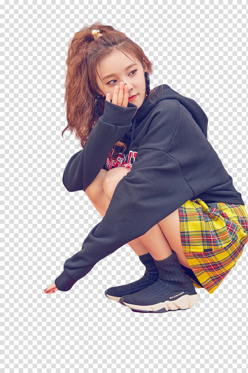 RENDER  G I DLE, G IDLE sitting transparent background PNG clipart