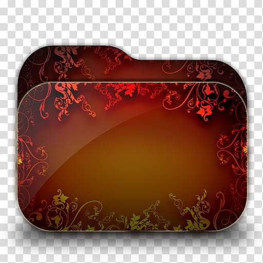 Floral Folder Icon , shadow_, brown floral folder transparent background PNG clipart