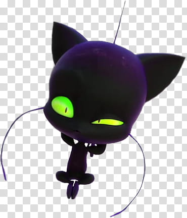 D illustration of purple cat character transparent background PNG clipart