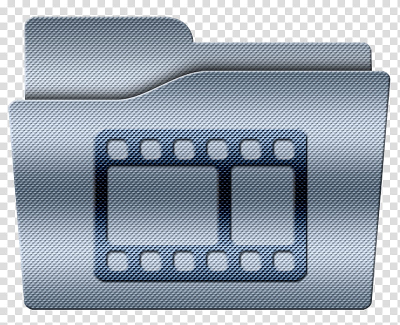 Blue Fiber Folder, movie clip folder icon transparent background PNG clipart
