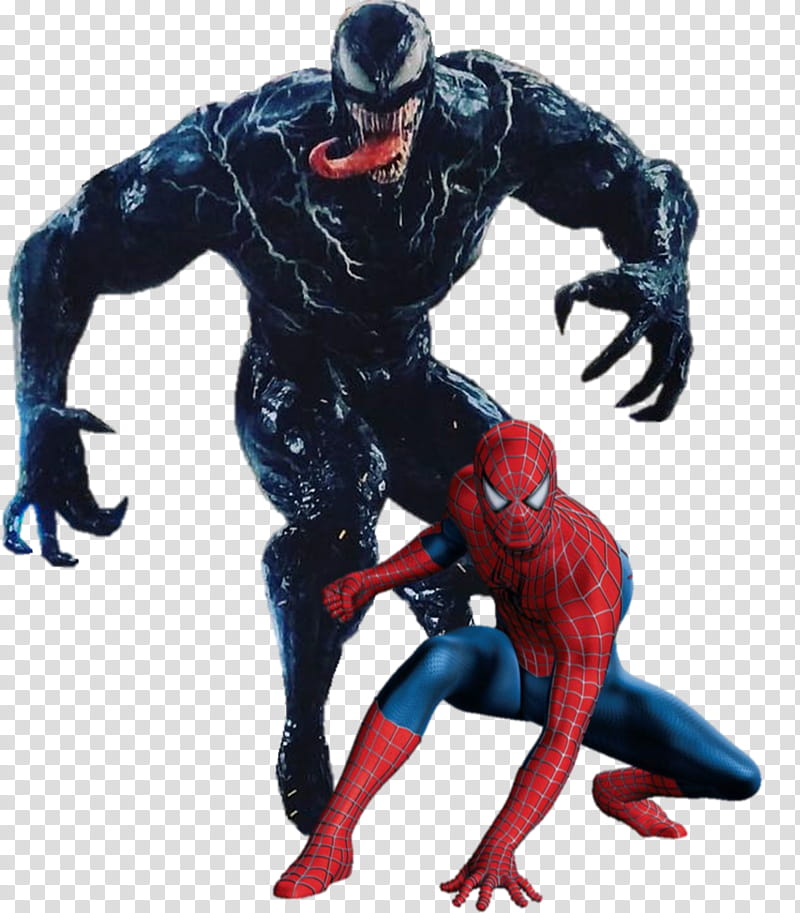 Venom and Spider Man transparent background PNG clipart
