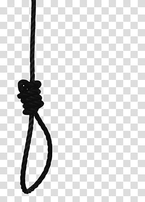 Black rope tied into a knot transparent background PNG clipart