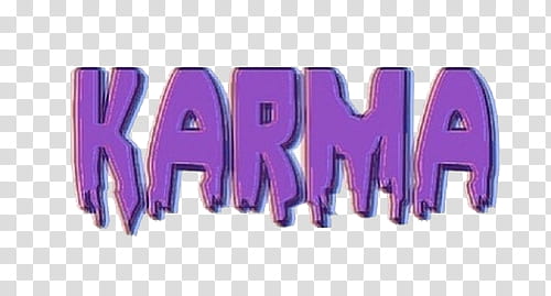 , violet Karma lettering transparent background PNG clipart