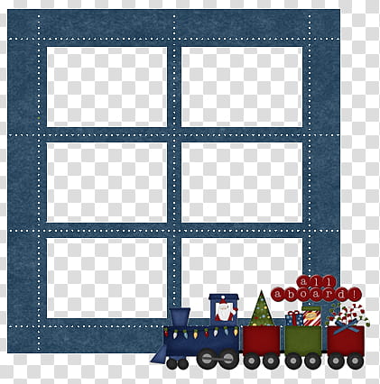 square blue -collage frame transparent background PNG clipart