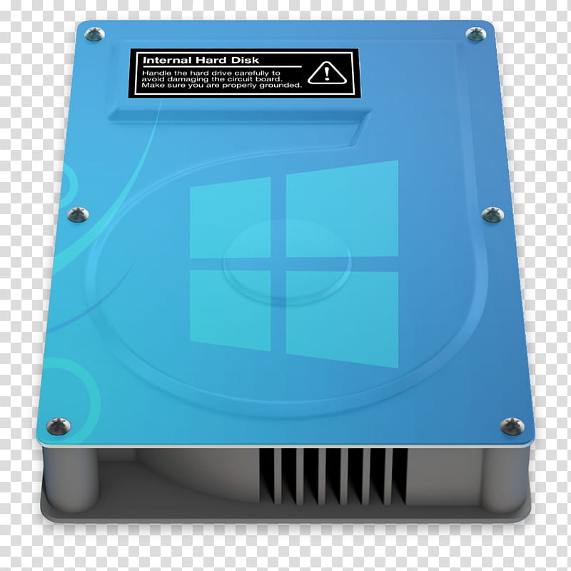 HDD Icons, Windows , blue internal hard disk illustration transparent background PNG clipart