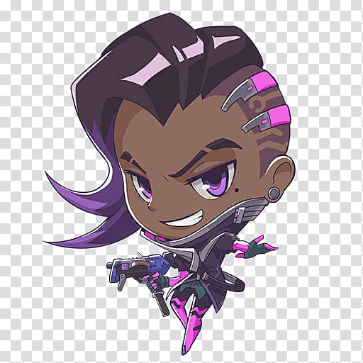 Icons Heroes Overwatch, Sombra transparent background PNG clipart