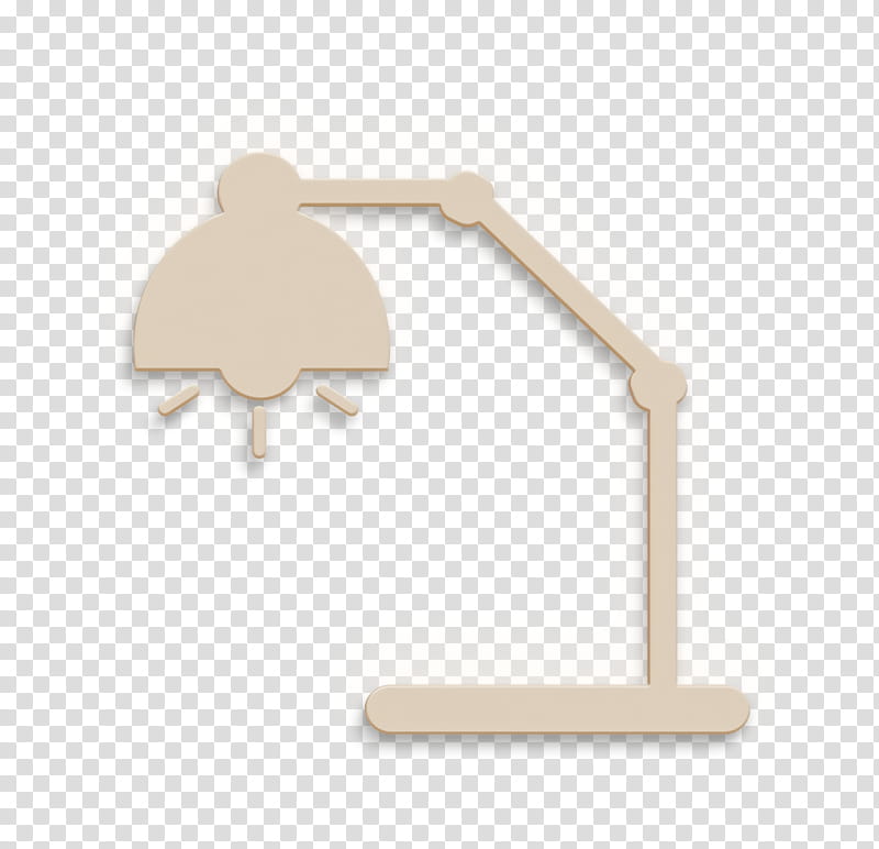 desk icon, Table, Beige, Lamp, Furniture transparent background PNG clipart