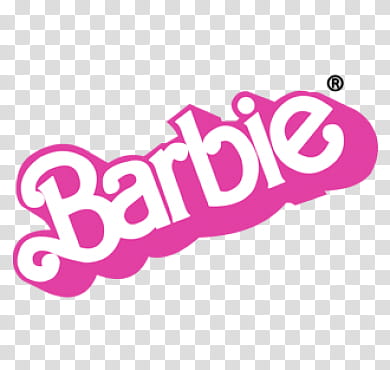Aesthetic pink mega , Barbie logo transparent background PNG clipart