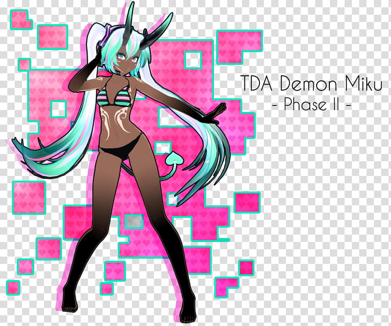 TDA Demon Miku,Phase II, DL, TDA Demon Miku Phase  transparent background PNG clipart