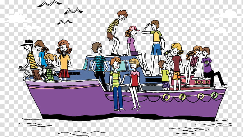 Boat, Cartoon, Ship, Watercraft, Muat Turun Dan Muat Naik, Landscape, Community, Musical Ensemble transparent background PNG clipart