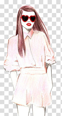 VintageDolls pedido para TheVintageRose, woman wearing pink blouse sketch transparent background PNG clipart