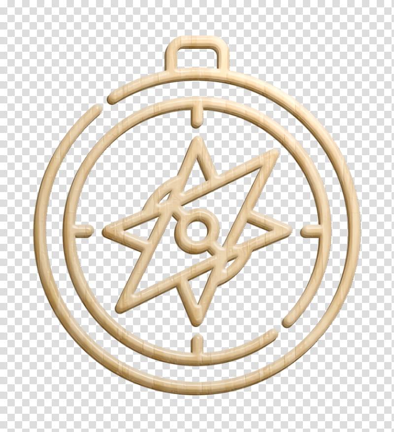 Compass icon Tropical icon, Pendant, Symbol, Circle, Locket, Metal, Cross, Jewellery transparent background PNG clipart