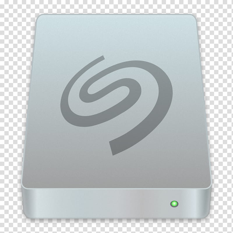Seagate for macOS, gray Seagate external HDD illustration transparent background PNG clipart
