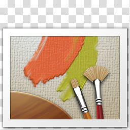 Windows Live For XP, two brown and gray paint brush close-up graphy transparent background PNG clipart