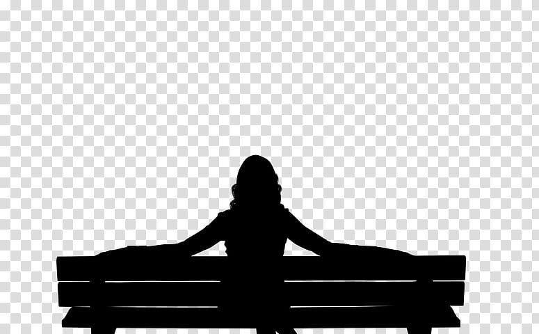 Girl, Sitting, Bench, Silhouette, Woman, Seat, Human, Park transparent background PNG clipart