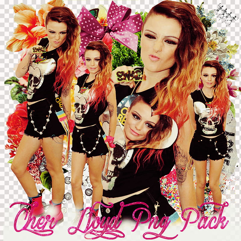 Cher Lloyd, women's black sleeveless top with text overlay transparent background PNG clipart