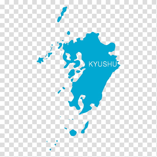 Japan, Kyushu, Prefectures Of Japan, Map, Blue, Text, Aqua, Area transparent background PNG clipart