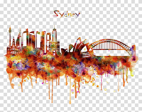 Sydney T-shirt Watercolor painting, Tshirt, Canvas, Printing, Tshirt Regular, Drawing, Printed Tshirt, Visual Arts transparent background PNG clipart