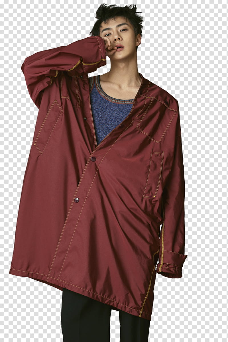 EXO SeHun L Optimum P, man in brown jacket transparent background PNG clipart
