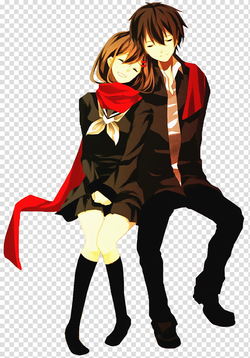 Kagerou Couple, male and female anime character transparent background PNG clipart