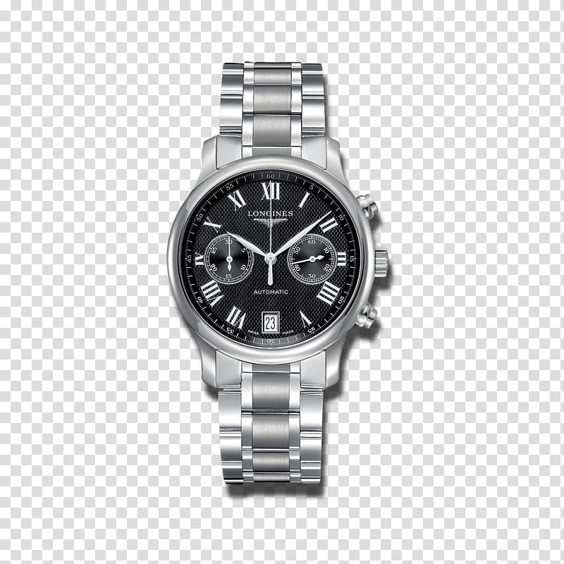 Silver, Longines Master Collection L26664516, Watch, Automatic Watch, Chronograph, Calvin Klein Womens Watch, Clock, Movement transparent background PNG clipart