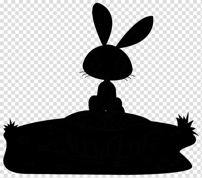 Silhouette Silhouette, Hare transparent background PNG clipart