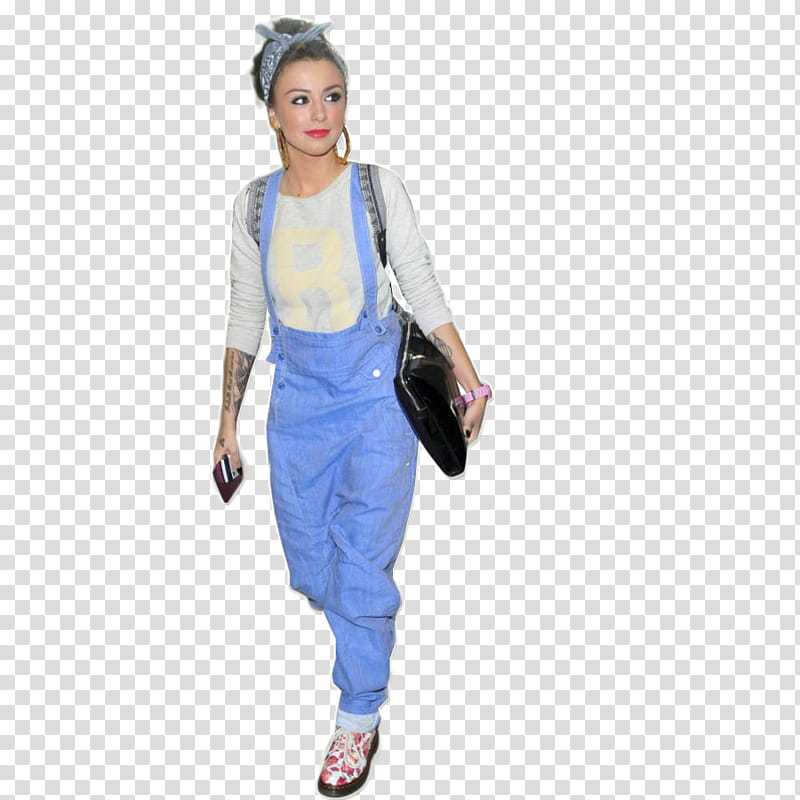 Cher lloyd, women's blue jumpsuit transparent background PNG clipart